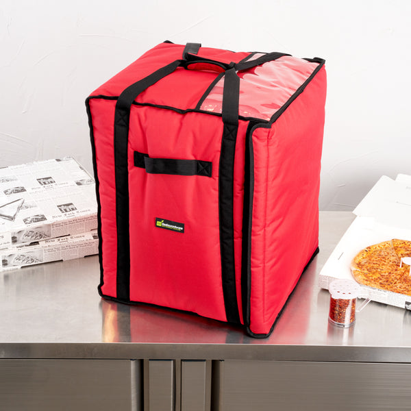 Restaurantware Delivery Tek Red Pizza Bag - Holds 10-18" Insulated - 19" X 19" X 23" - 1 Count Box