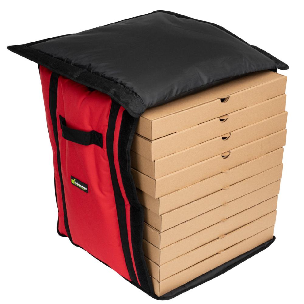 restaurantware Delivery Tek Red Pizza Bag - Holds 10-18" Insulated - 19" x 19" x 23" - 1 count box