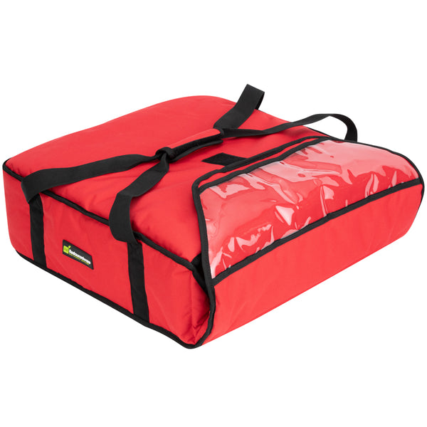 Restaurantware Delivery Tek Red Pizza Bag - Holds 2-20" Or 3-18" Insulated - 20 3/4" X 21 3/4" X 6 1/2" - 1 Count Box