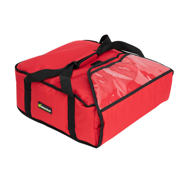Restaurantware Delivery Tek Red Pizza Bag - Holds 3-18" Or 4-16" Insulated - 17 1/2" X 20" X 7 1/2" - 1 Count Box