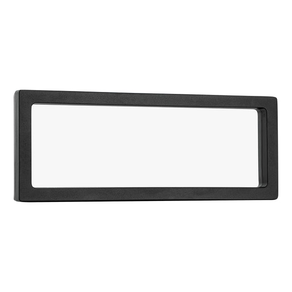 Restaurantware Display Tek Rectangle Black Plastic 3D Floating Display Case - 9" X 3 1/2" X 3/4" - 10 Count Box