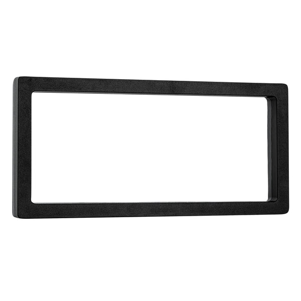 Restaurantware Display Tek Rectangle Black Plastic 3D Floating Display Case - 7" X 3 1/2" X 3/4" - 10 Count Box