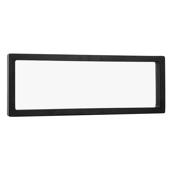 Restaurantware Display Tek Rectangle Black Plastic 3D Floating Display Case - 11 3/4" X 4 1/4" X 3/4" - 10 Count Box