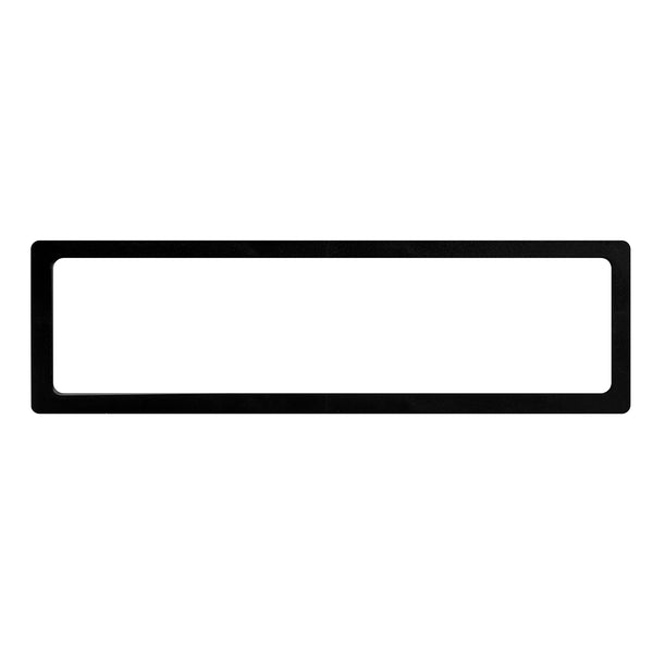 Restaurantware Display Tek Rectangle Black Plastic 3D Floating Display Case - 11 3/4" X 3 1/2" X 3/4" - 10 Count Box