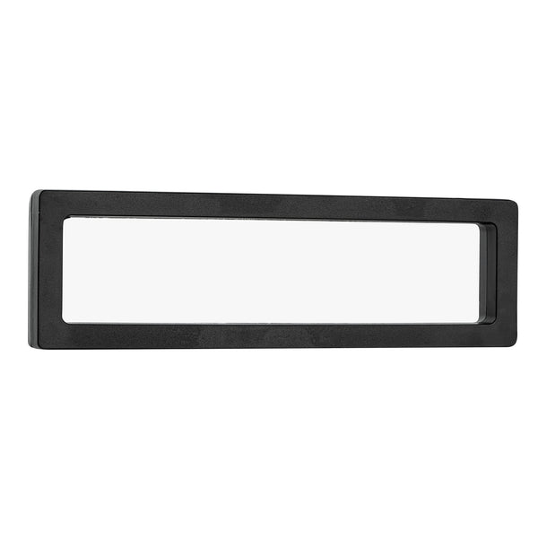 Restaurantware Display Tek Rectangle Black Plastic 3D Floating Display Case - 11 3/4" X 3 1/2" X 3/4" - 10 Count Box