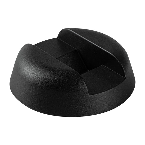 Restaurantware Display Tek Round Black Plastic 3D Floating Display Case Stand - 2 1/4" X 2 1/4" - 10 Count Box