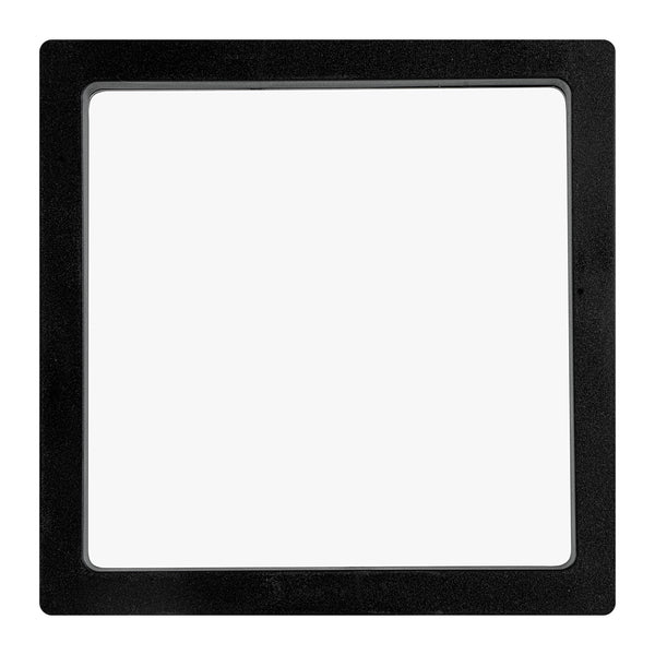 Restaurantware Display Tek Square Black Plastic 3D Floating Display Case - 5 1/2" X 5 1/2" X 3/4" - 10 Count Box