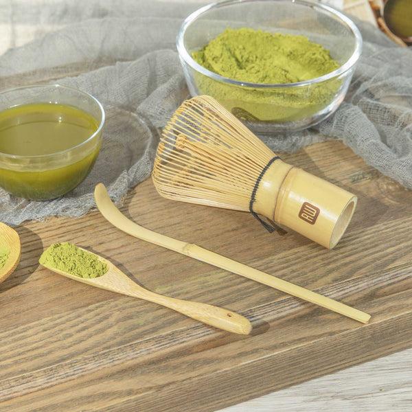 Restaurantware Dojo Natural Bamboo Matcha Tea Set - 3-Piece - 2 3/4" X 2 1/2" X 6 3/4" - 1 Count Box