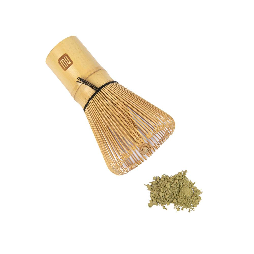 restaurantware Dojo Natural Bamboo Matcha Whisk Chasen - Clear Plastic Case - 2 1/4" x 2 1/4" x 4" - 1 count box