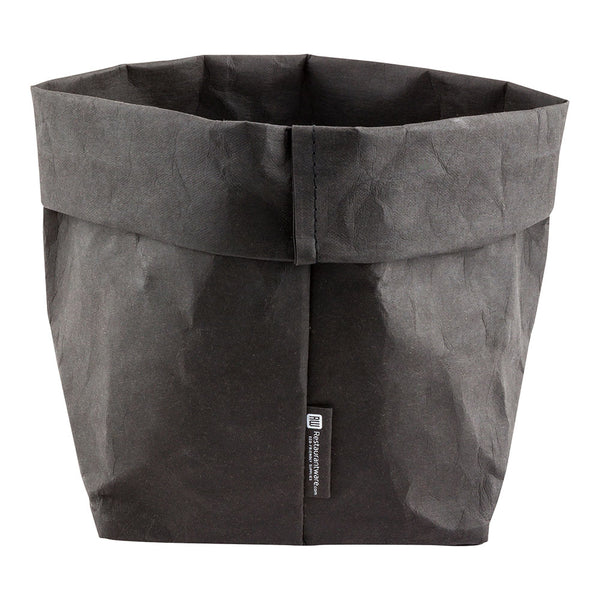 Restaurantware DuraLux Black Paper Washable Bag - 6 1/4" X 6 1/4" X 9 3/4" - 1 Count Box