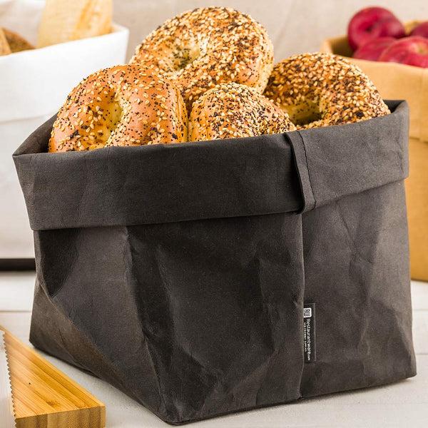 Restaurantware DuraLux Black Paper Washable Bag - 7 3/4" X 7 3/4" X 9 3/4" - 1 Count Box