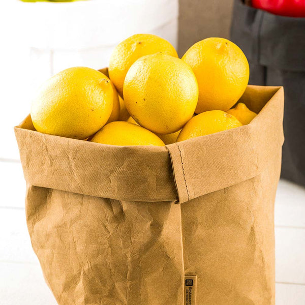 Restaurantware DuraLux Kraft Paper Washable Bag - 6 1/4" X 6 1/4" X 9 3/4" - 1 Count Box