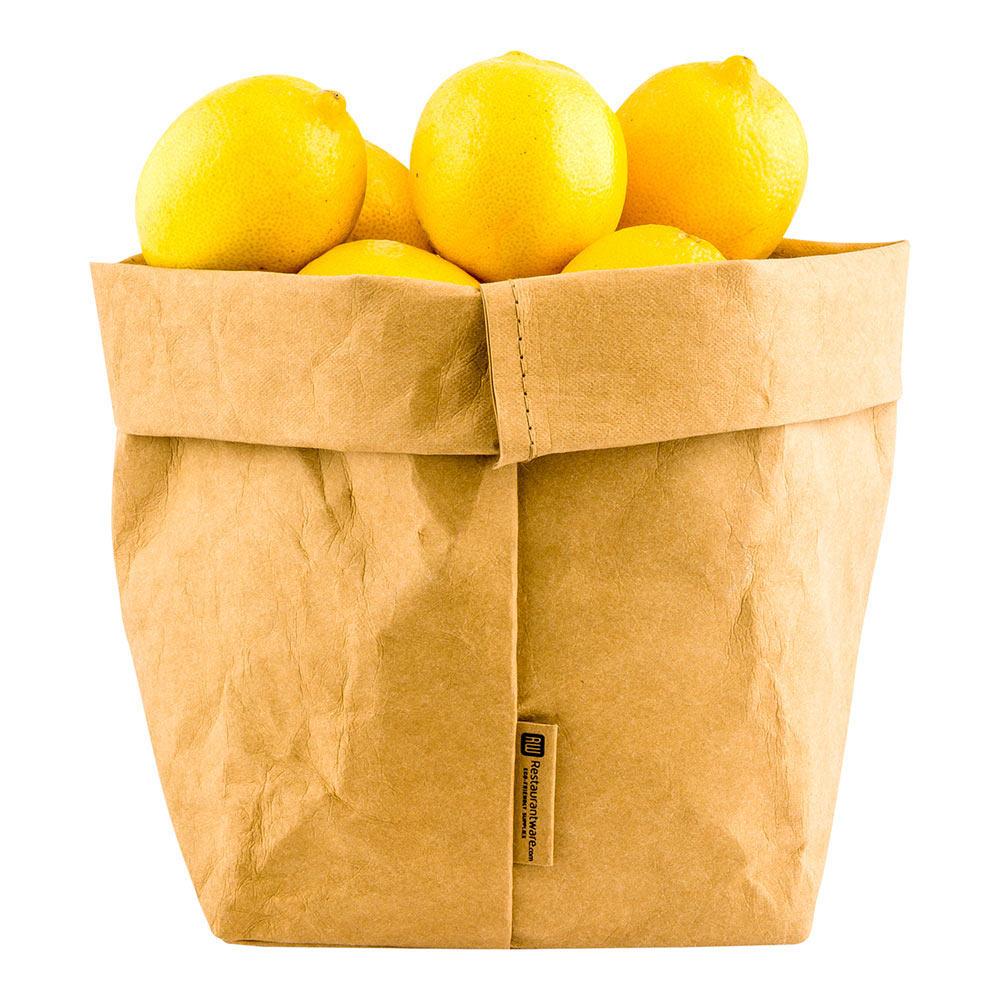 restaurantware DuraLux Kraft Paper Washable Bag - 6 1/4" x 6 1/4" x 9 3/4" - 1 count box