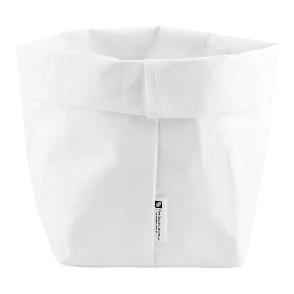 Restaurantware DuraLux White Paper Washable Bag - 6 1/4" X 6 1/4" X 9 3/4" - 1 Count Box
