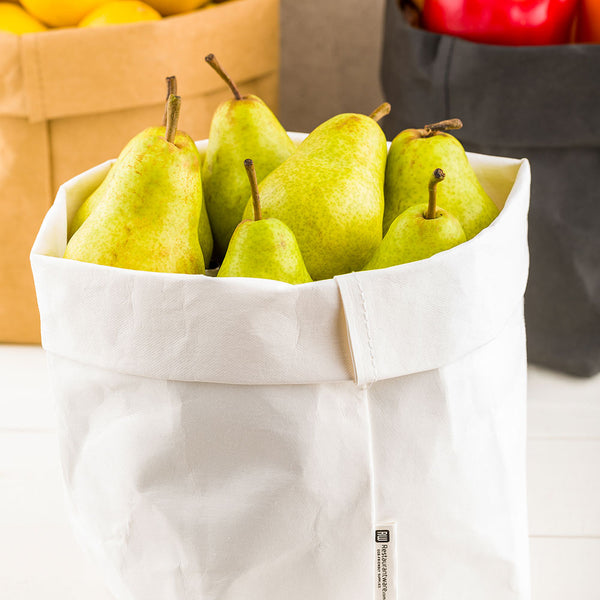 Restaurantware DuraLux White Paper Washable Bag - 6 1/4" X 6 1/4" X 9 3/4" - 1 Count Box
