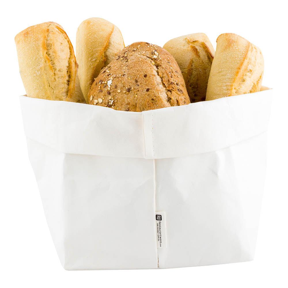 restaurantware DuraLux White Paper Washable Bag - 7 3/4" x 7 3/4" x 9 3/4" - 1 count box
