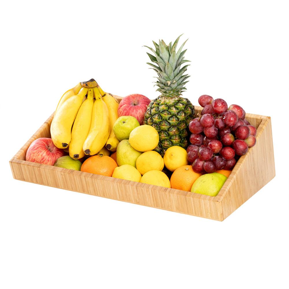 restaurantware Eco Display Rectangle Natural Bamboo Display Bin - 20" x 12" x 7" - 1 count box