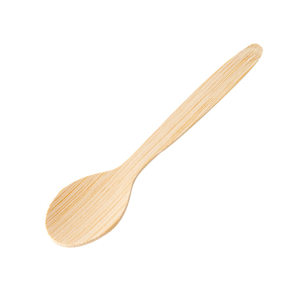 Restaurantware Eco Luxe Round Natural Bamboo Tasting Spoon - 4 3/4" - 1000 Count Box