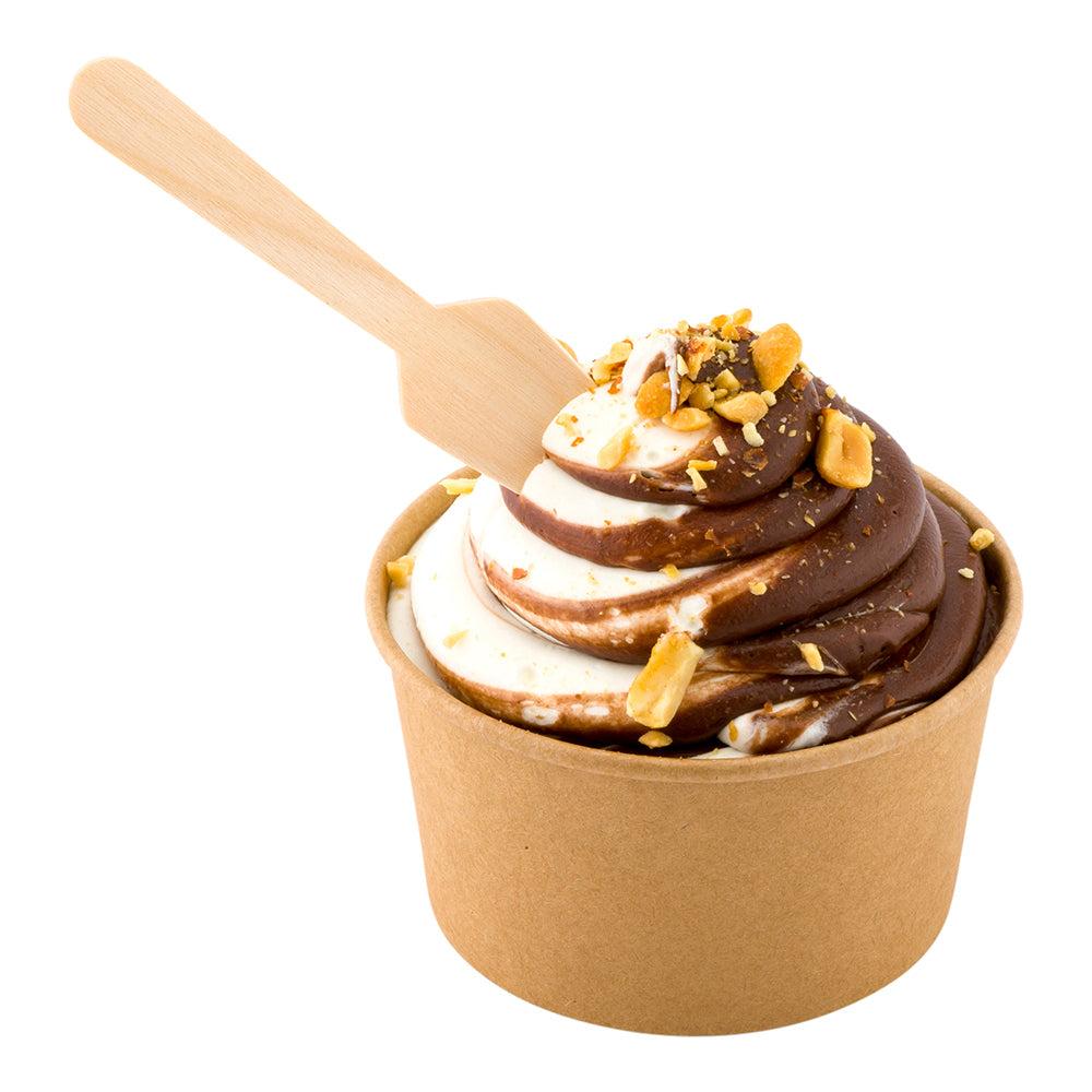 restaurantware Eco Luxe Square Natural Wood Tasting Spoon - 3 3/4" - 1000 count box