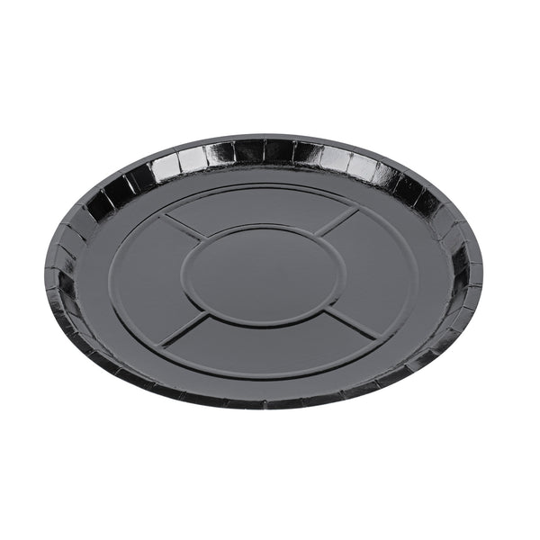 Restaurantware Eco Pie Round Black Paperboard Pizza Tray - Oven-Safe - 12'' - 50 Count Box