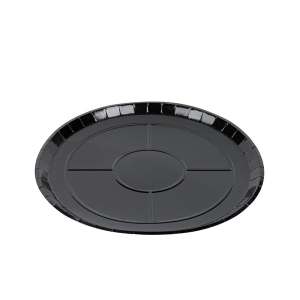 Restaurantware Eco Pie Round Black Paperboard Pizza Tray - Oven-Safe - 16" - 50 Count Box