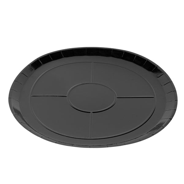 Restaurantware Eco Pie Round Black Paperboard Pizza Tray - Oven-Safe - 18'' - 50 Count Box