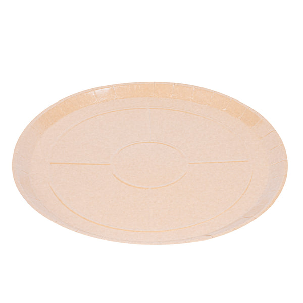 Restaurantware Eco Pie Round Kraft Paperboard Pizza Tray - Oven-Safe - 18'' - 50 Count Box