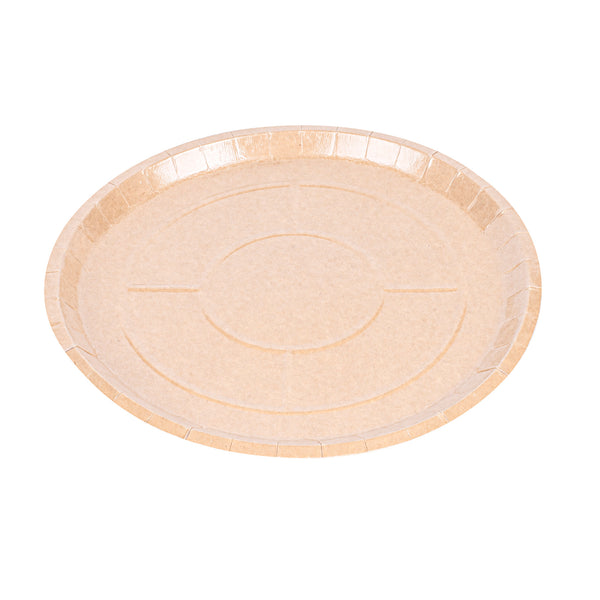 Restaurantware Eco Pie Round Kraft Paperboard Pizza Tray - Oven-Safe - 12'' - 50 Count Box