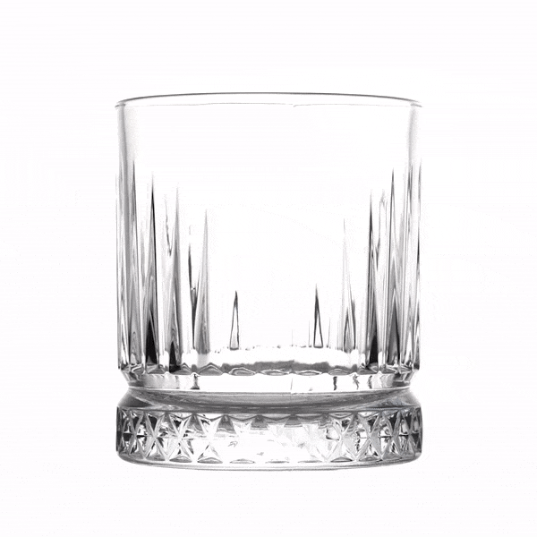 restaurantware Elysia 12 oz Whiskey Glass - 3 1/4" x 3 1/4" x 3 3/4" - 12 count box