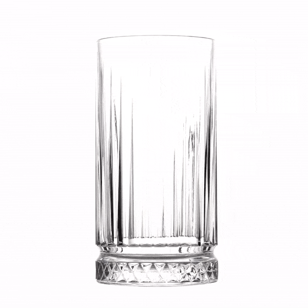 Restaurantware Elysia 15 Oz Drinking Glass - 3" X 3" X 6" - 12 Count Box