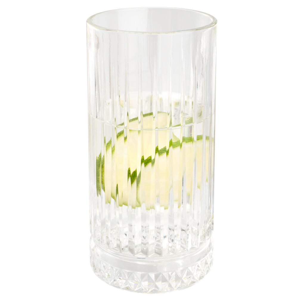 restaurantware Elysia 15 oz Drinking Glass - 3" x 3" x 6" - 12 count box