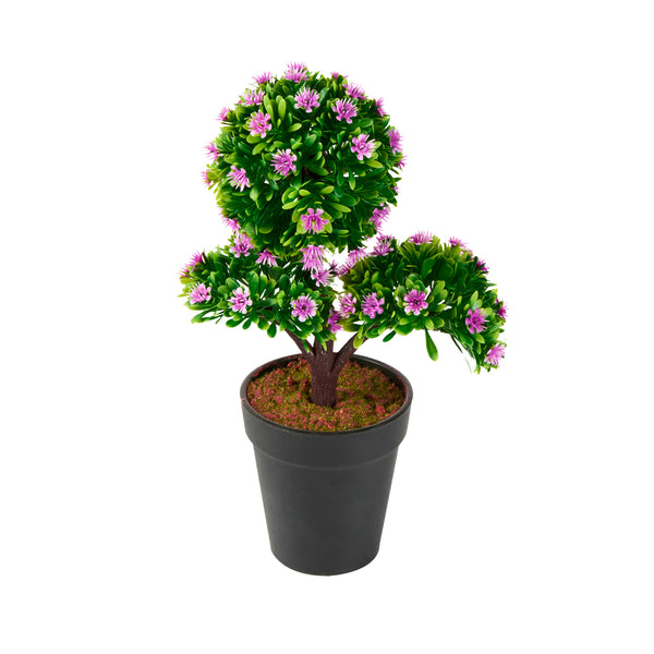 Restaurantware Fiore Round Purple Plastic Mini Crape Myrtle In Plastic Pot - 7 1/2" X 4" X 11" - 12 Count Box