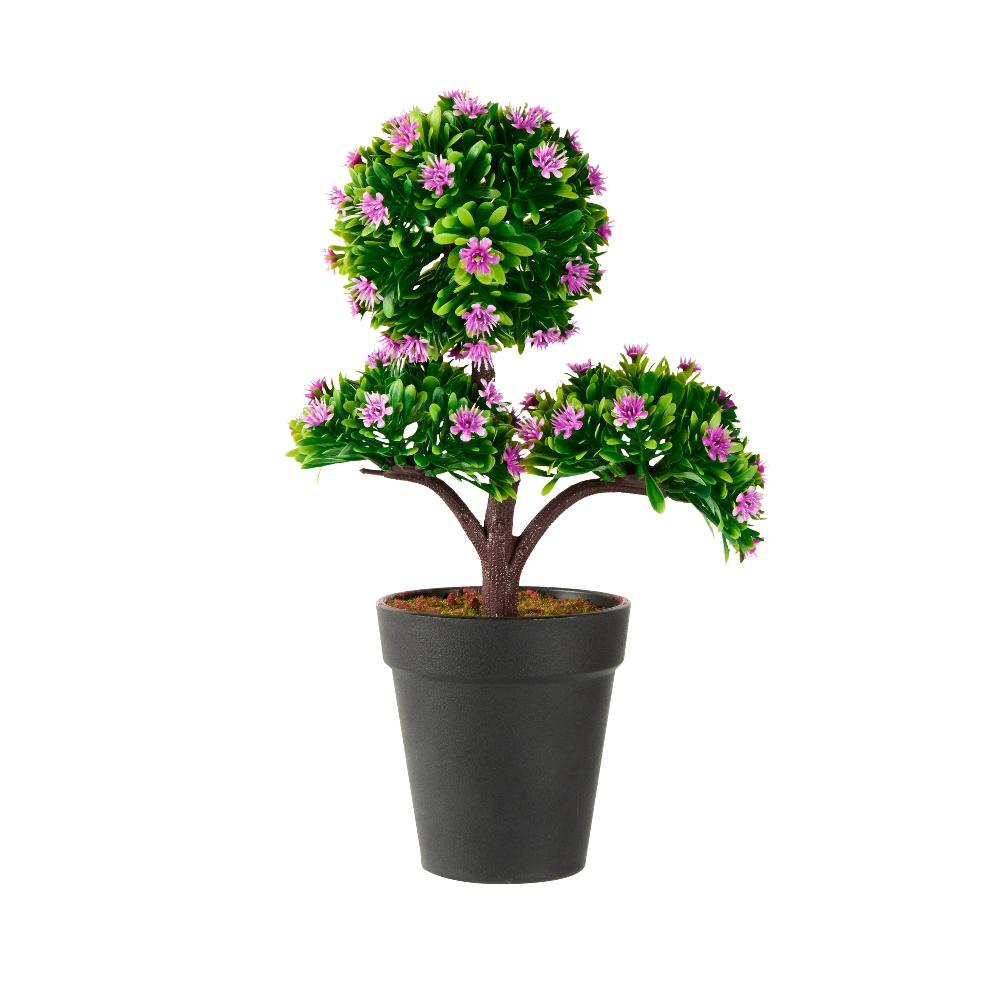 restaurantware Fiore Round Purple Plastic Mini Crape Myrtle in Plastic Pot - 7 1/2" x 4" x 11" - 12 count box