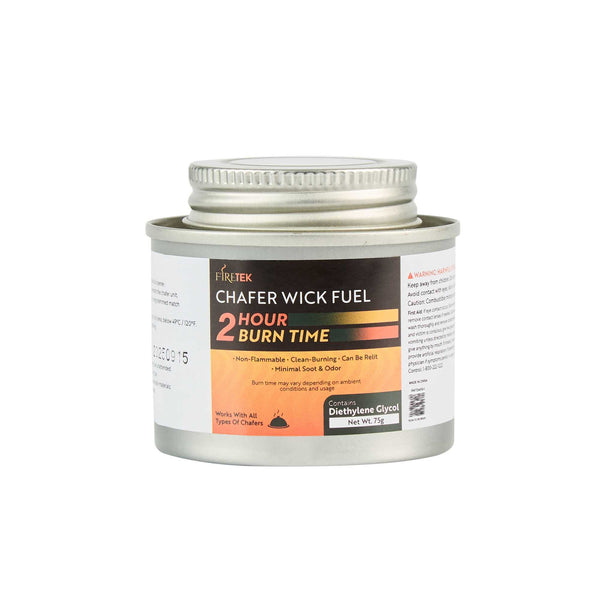 Restaurantware Fire Tek 2 Hour Wick Chafing Fuel - 12 Pack With Safety Twist Cap And Lid Opener - 2 Count Box