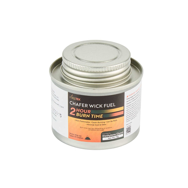 Restaurantware Fire Tek 2 Hour Wick Chafing Fuel - 12 Pack With Safety Twist Cap And Lid Opener - 2 Count Box