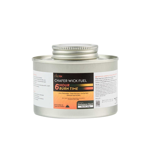Restaurantware Fire Tek 6 Hour Wick Chafing Fuel - 6 Pack With Safety Twist Cap And Lid Opener - 4 Count Box