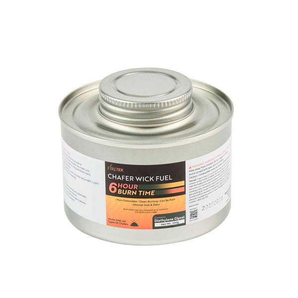 Restaurantware Fire Tek 6 Hour Wick Chafing Fuel - 6 Pack With Safety Twist Cap And Lid Opener - 4 Count Box