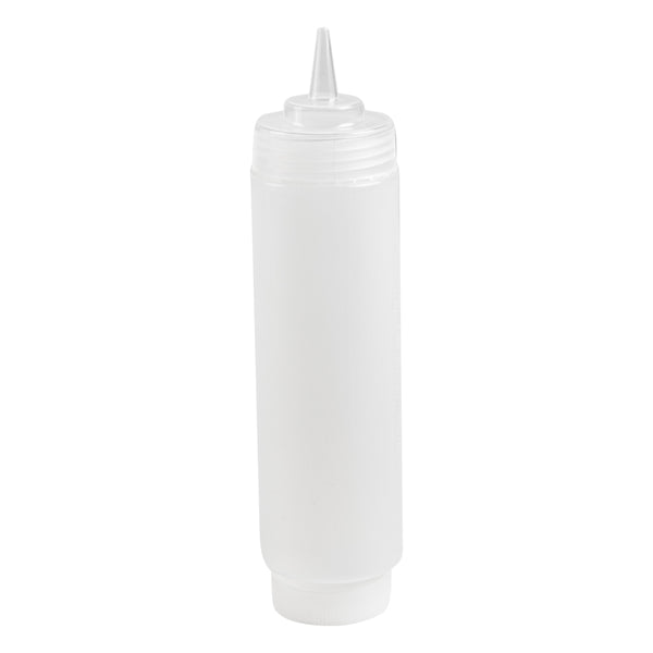 Restaurantware First In First Out 16 Oz Clear Plastic Squeeze Bottle - Refill Lid Precision Tip - 2 1/2" X 2 1/2" X 9 1/4" - 1 Count Box