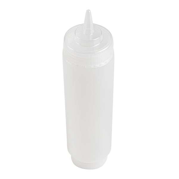 Restaurantware First In First Out 16 Oz Clear Plastic Squeeze Bottle - Refill Lid Precision Tip - 2 1/2" X 2 1/2" X 9 1/4" - 1 Count Box