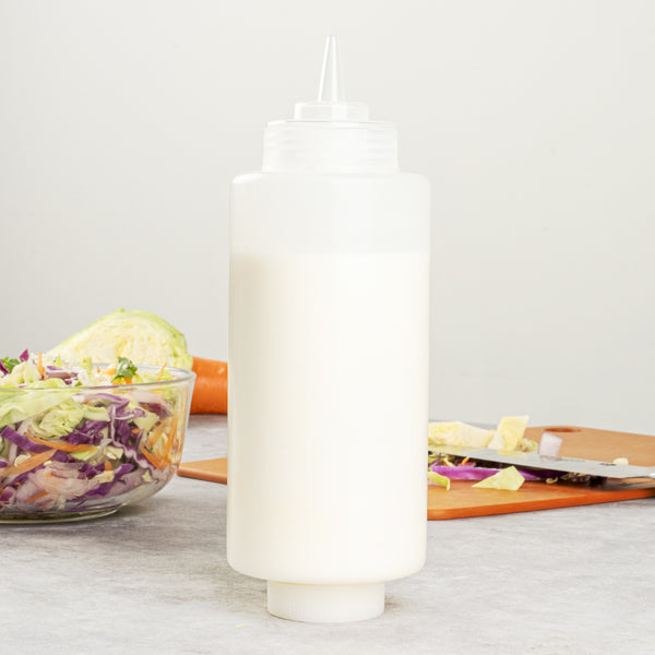 Restaurantware First In First Out 32 Oz Clear Plastic Squeeze Bottle - Refill Lid Precision Tip - 9 1/2" X 3 1/2" X 3 1/2" - 1 Count Box