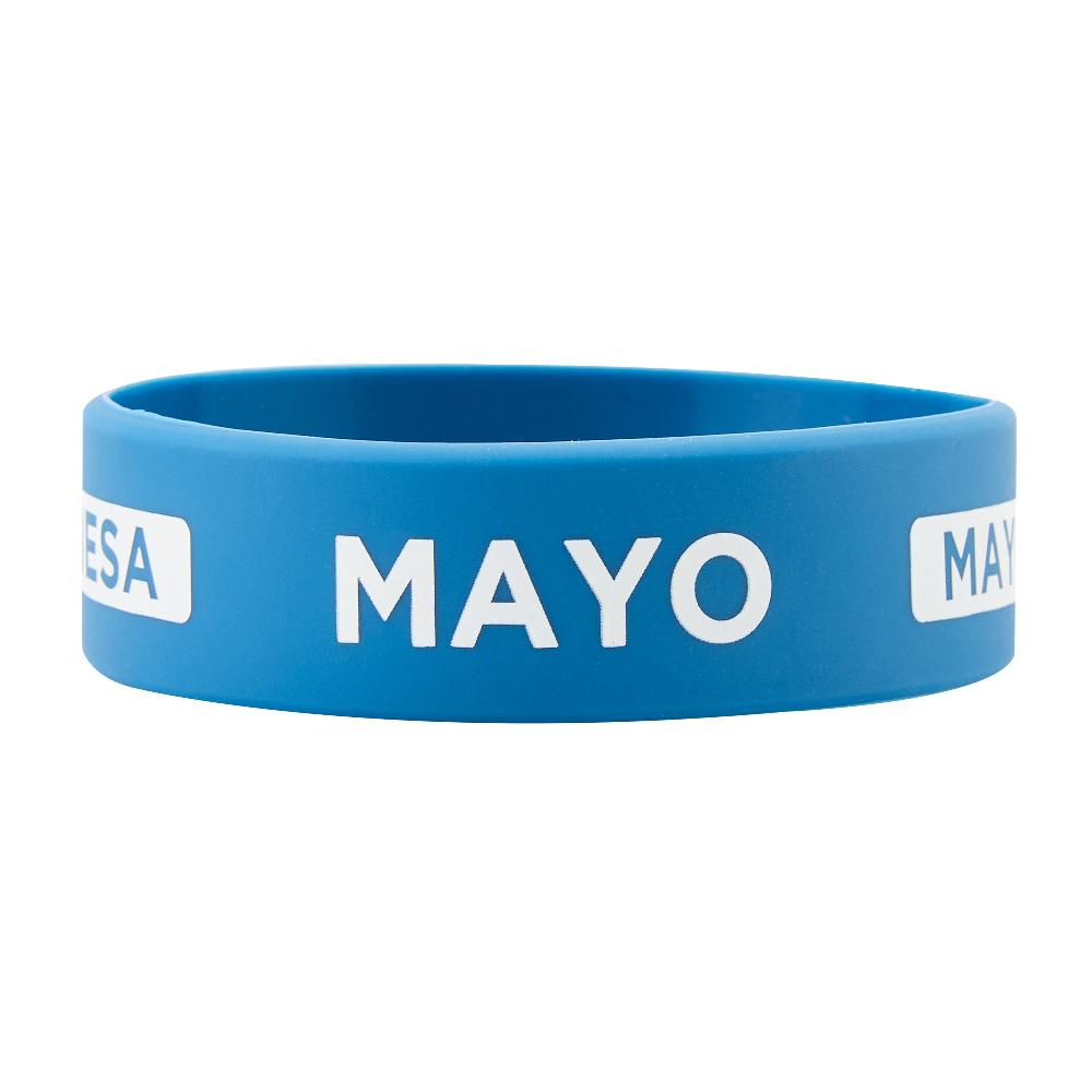 restaurantware First In First Out Blue Silicone Mayo Label Band - Fits 16 20 and 24 oz Squeeze Bottles - 10 count box