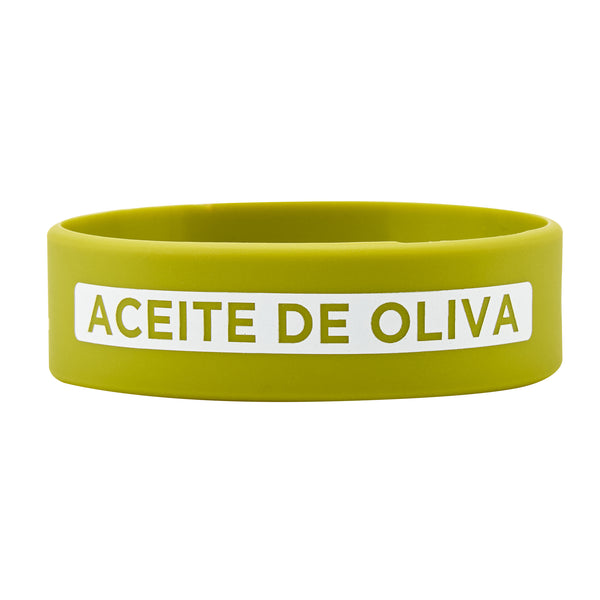 Restaurantware First In First Out Green Silicone Olive Oil Label Band - Fits 16 20 And 24 Oz Squeeze Bottles - 10 Count Box