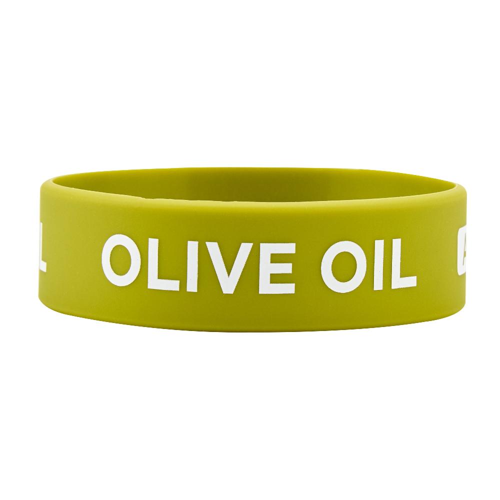 restaurantware First In First Out Green Silicone Olive Oil Label Band - Fits 16 20 and 24 oz Squeeze Bottles - 10 count box