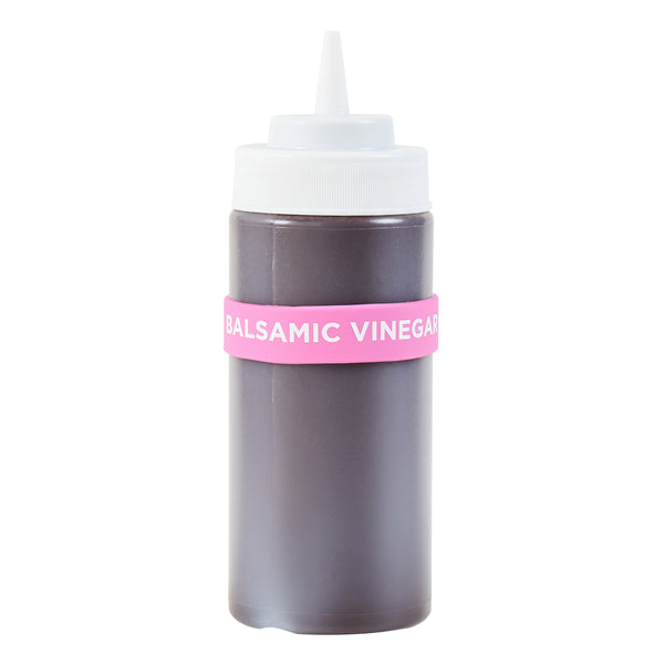 Restaurantware First In First Out Purple Silicone Balsamic Vinegar Label Band - Fits 16 20 And 24 Oz Squeeze Bottles - 10 Count Box