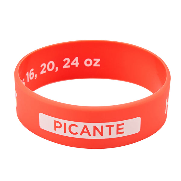 Restaurantware First In First Out Red Silicone Hot Label Band - Fits 16 20 And 24 Oz Squeeze Bottles - 10 Count Box