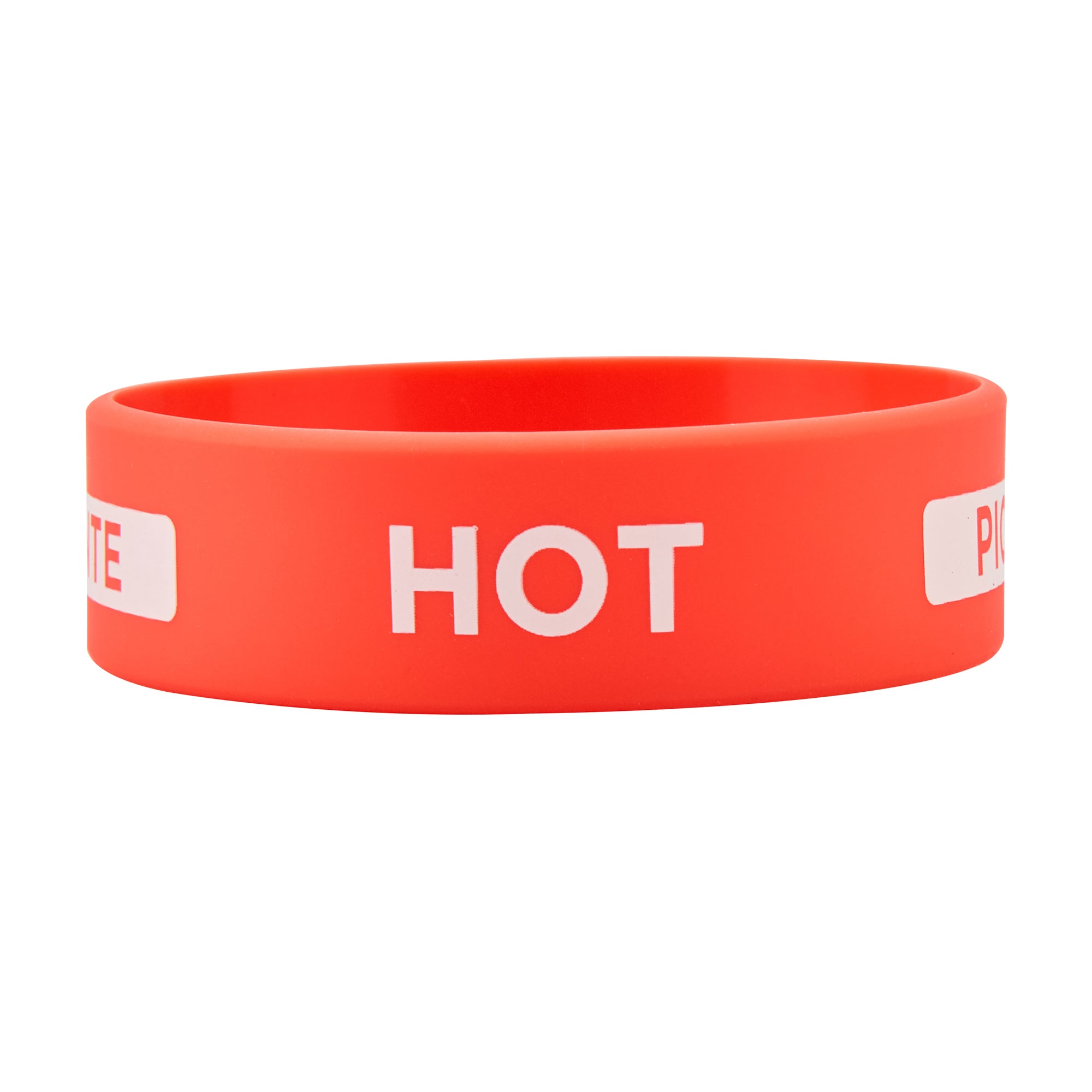 restaurantware First In First Out Red Silicone Hot Label Band - Fits 16 20 and 24 oz Squeeze Bottles - 10 count box