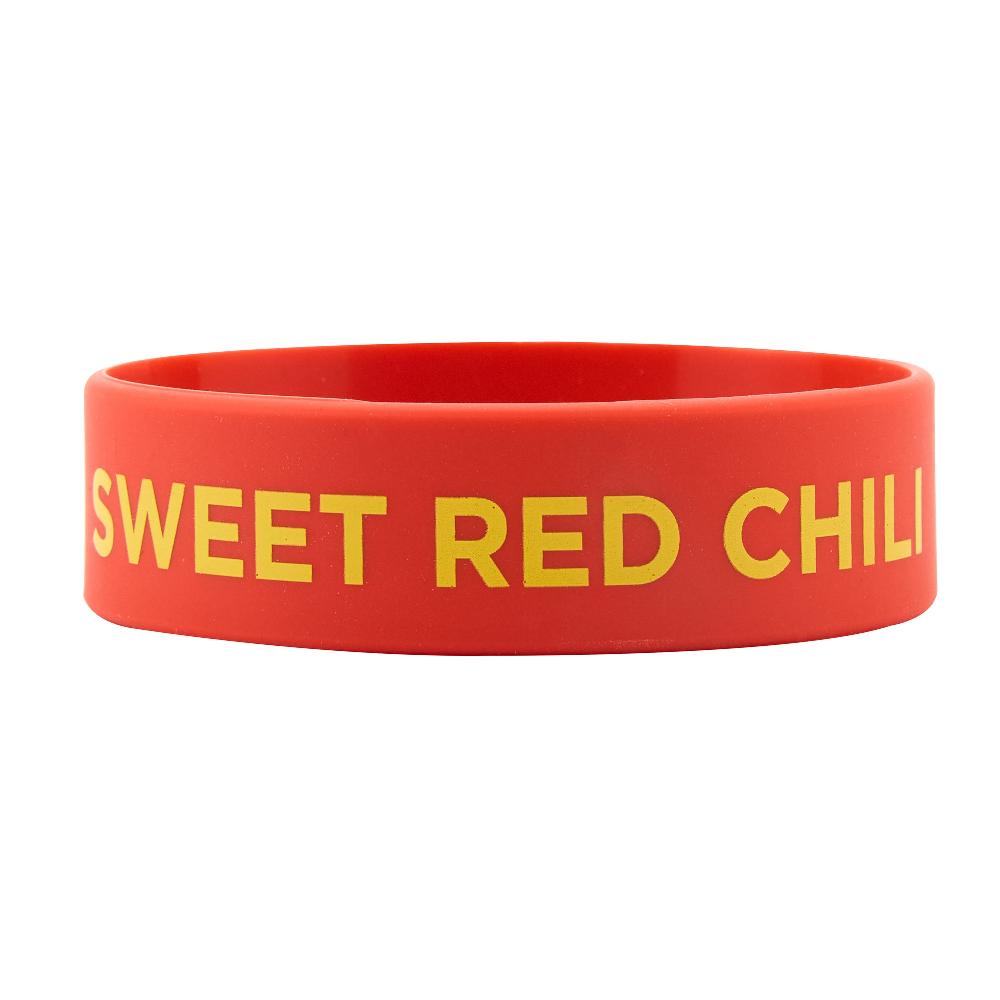 restaurantware First In First Out Red Silicone Sweet Red Chili Label Band - Fits 16 20 and 24 oz Squeeze Bottles - 10 count box