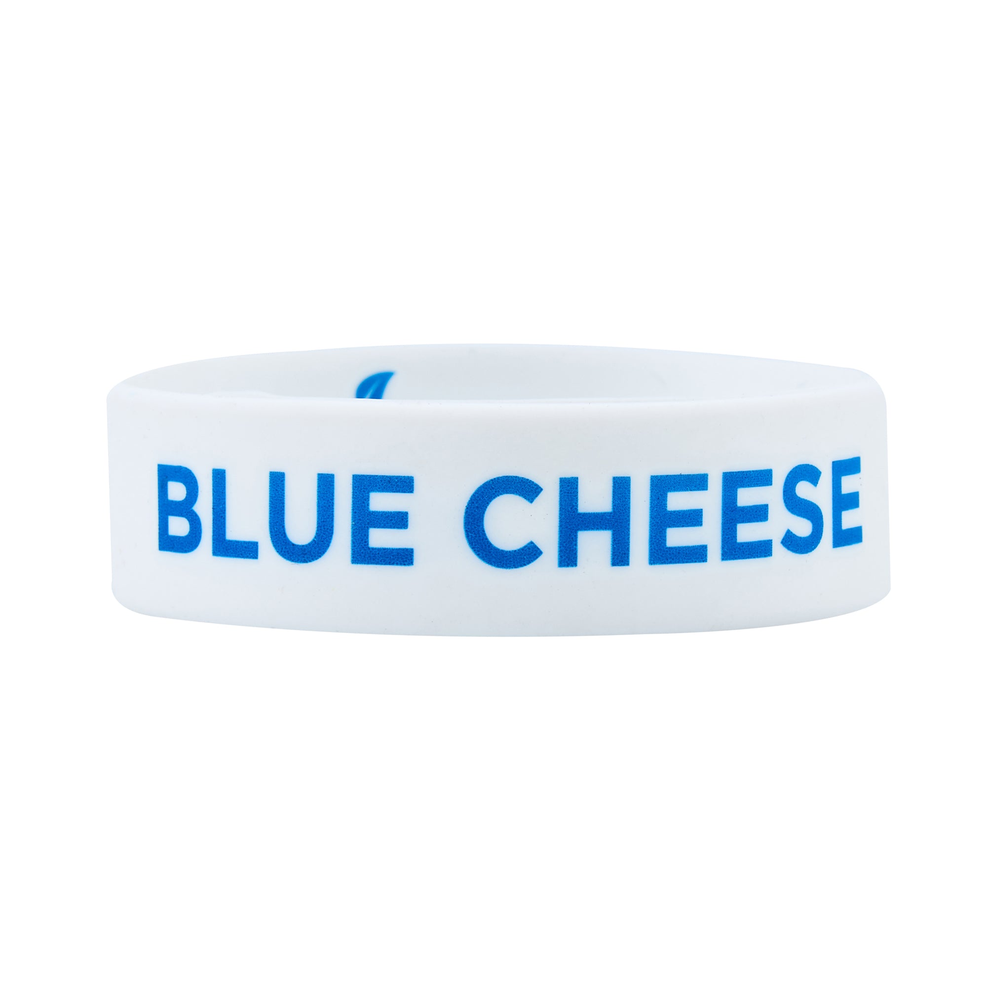 restaurantware First In First Out White Silicone Blue Cheese Label Band - Fits 16 20 and 24 oz Squeeze Bottles - 10 count box