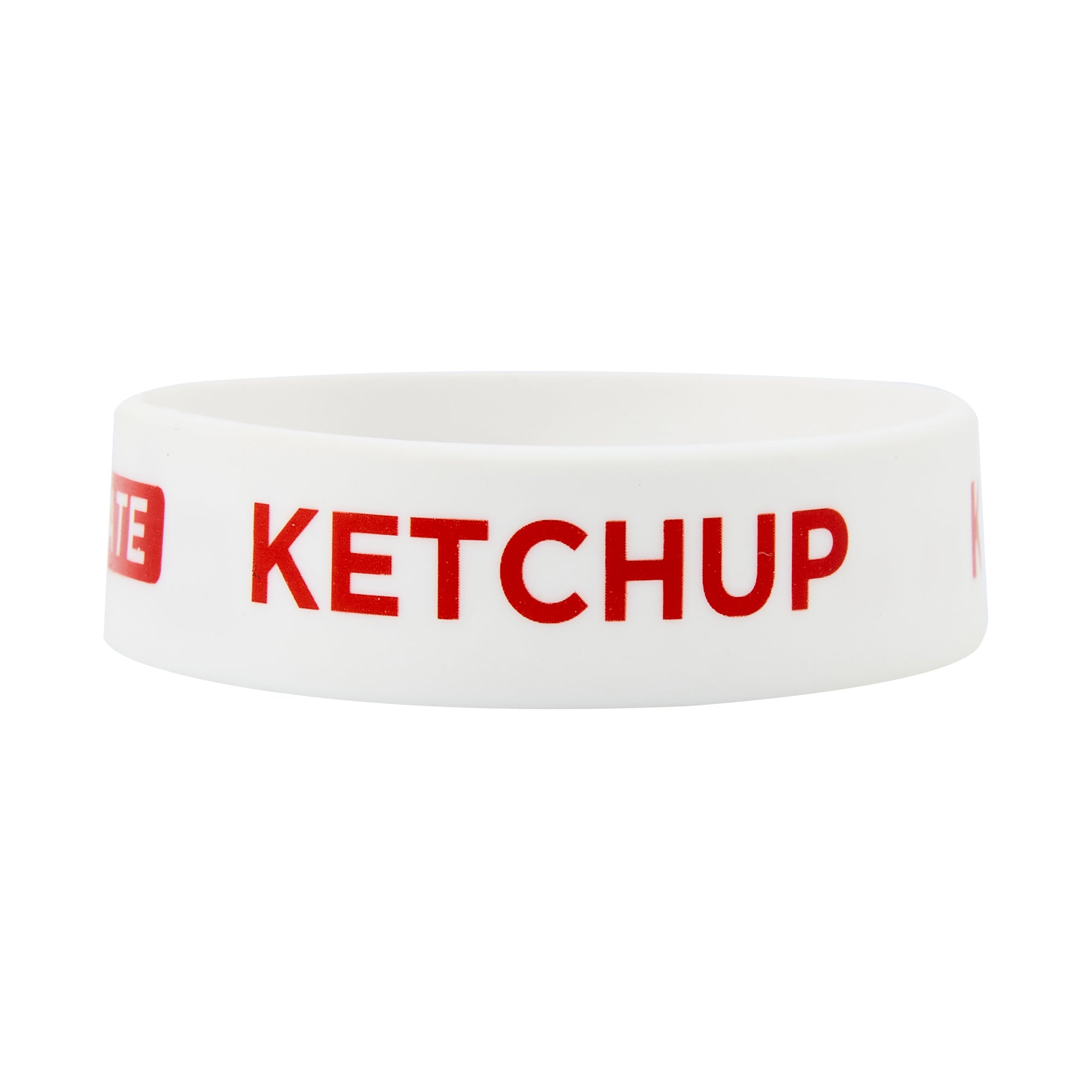 restaurantware First In First Out White Silicone Ketchup Label Band - Fits 16 20 and 24 oz Squeeze Bottles - 10 count box
