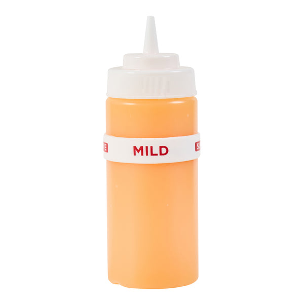 Restaurantware First In First Out White Silicone Mild Label Band - Fits 16 20 And 24 Oz Squeeze Bottles - 10 Count Box